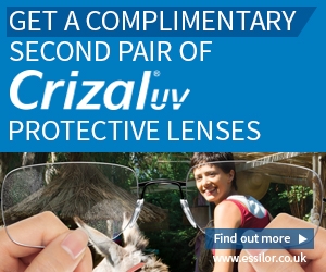 Get a complementary second pair of AR Crial UV coated Lenses