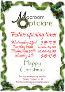 Christmas opening times